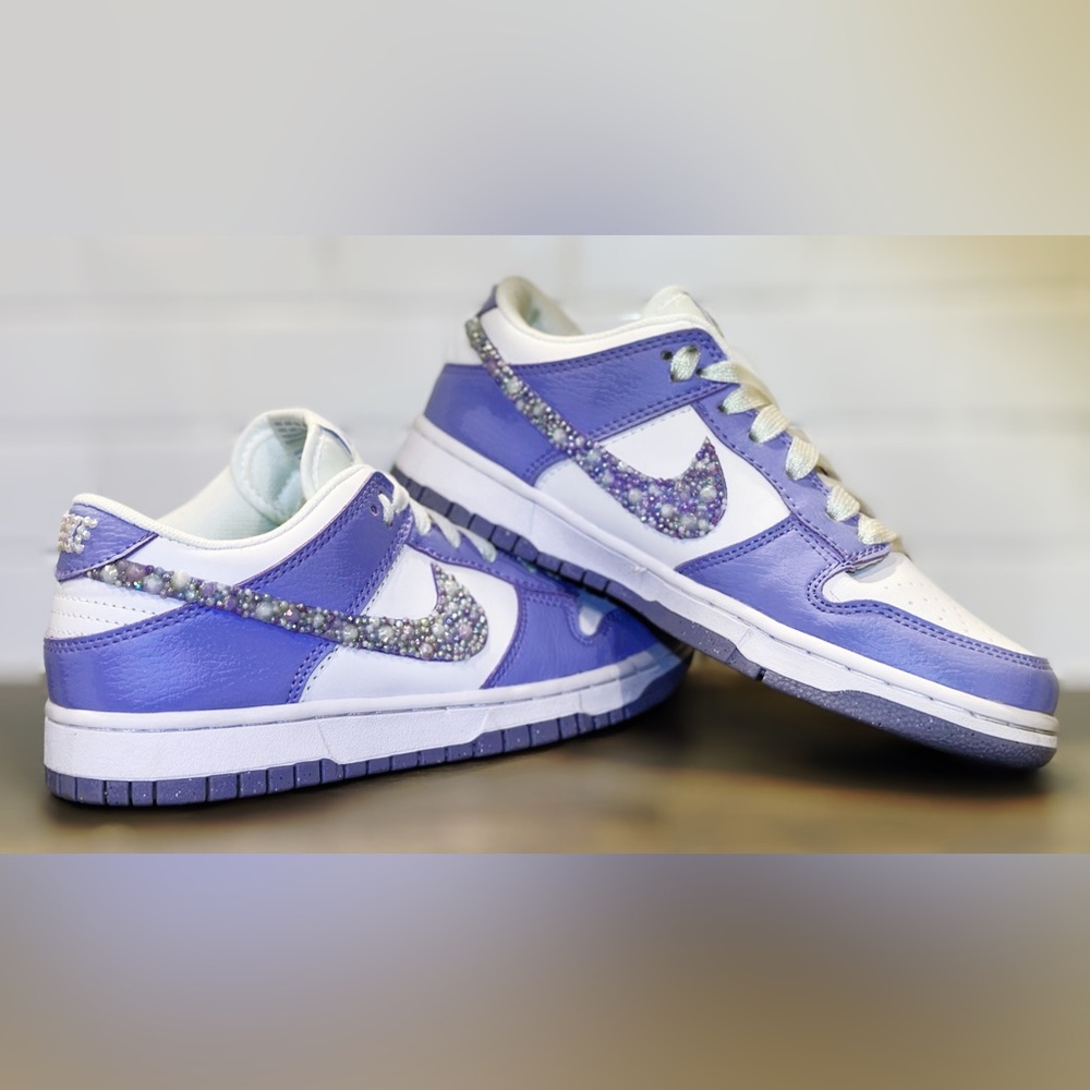 Customized Rhinestone Nike Low Dunks